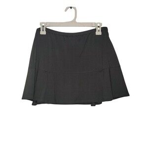 Bolle Women's GRAY Wide Pleated Hem Tennis/Pickleball/Golf Skort Elastic MEDIUM